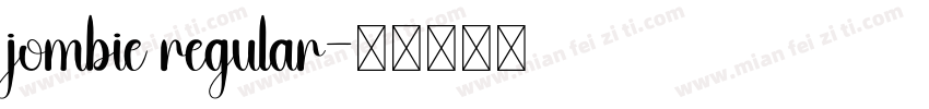 jombie regular字体转换